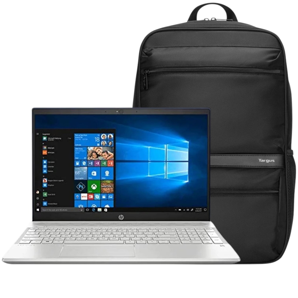 LAPTOP HP Pavilion 15-DQ0975 X360 Core I7-8565U 1.8GHZ 512GB SSD 8GB Ram 15.6" 1366x768 Touchscreen Seminueva con Mochila Targus TBB591LP-70